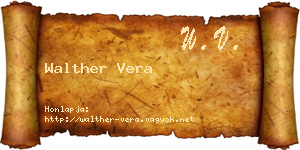 Walther Vera névjegykártya